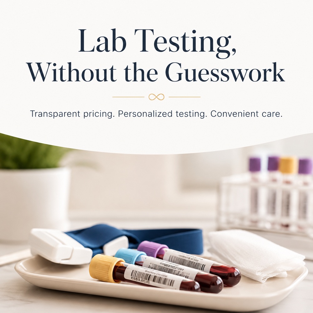 Blood draw for laboratory testing at Infinity Care in Westport, Connecticut